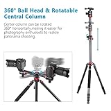 NEEWER Camera Tripod Monopod with Rotatable Center Column for Panoramic Shooting, Aluminum Alloy 75'/191cm, 360° Ball Head, 1/4' Arca Type QR Plate for DSLR Camera Video Camcorder up to 26.5lb/12kg