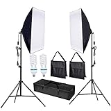 CRAPHY Upgraded 20x28 Photography Lighting Kit Auto Pop-Up Softbox Light Kits 800W 5500K Photography Softbox Light Set Softboxes Continuous Lighting for Photo Studio Portrait Video Shooting