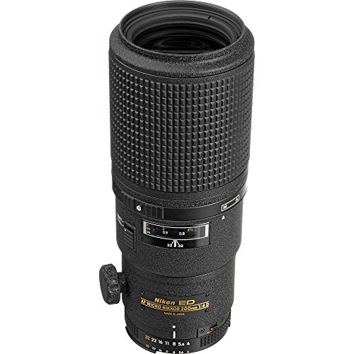 Nikon AF FX Micro-NIKKOR 200mm f/4D IF-ED Fixed Zoom Lens with Auto Focus for Nikon DSLR Cameras