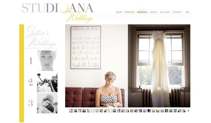 Yellow color from fashion carries through a webpage