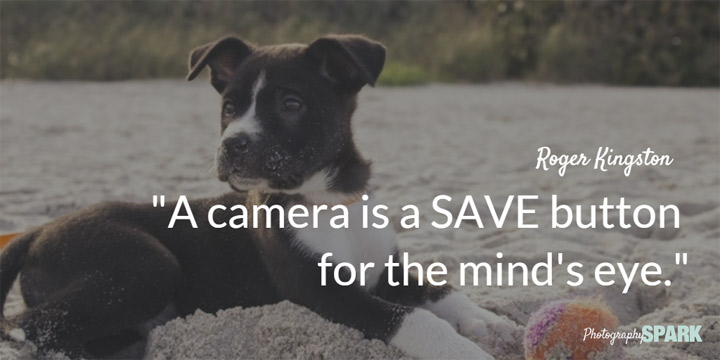 A camera is a SAVE button for the mind's eye.