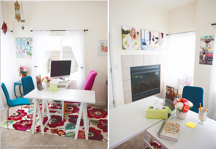 Sample studio setup with computer desk