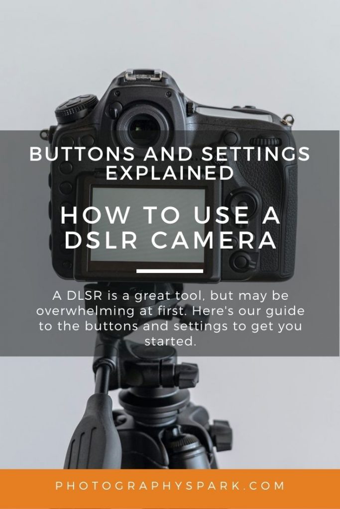 back of dslr camera showing settings