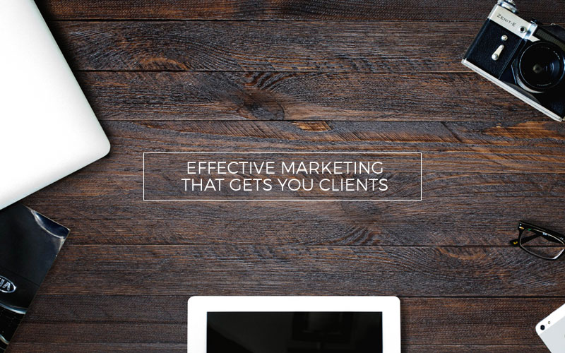 Computer desk where people are doing marketing