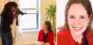 Photographer taking a headshot