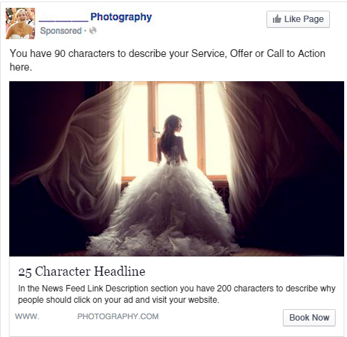 Booking ad for Facebook