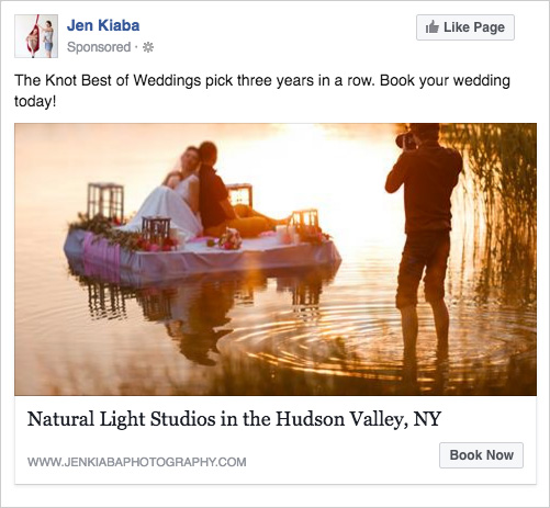 Example FB ad testing an image