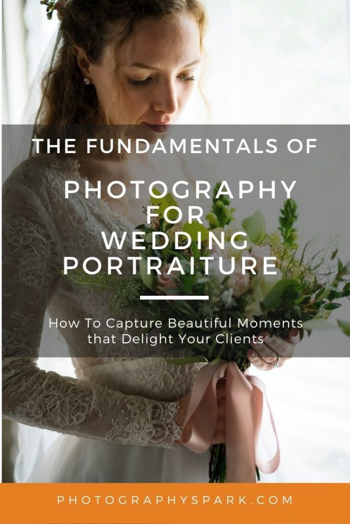 wedding portrait of bride with flowers