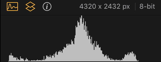 grayscale photo histogram