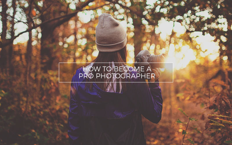 A professional photographer with her camera