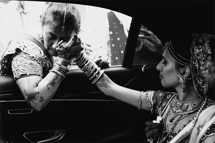 Wedding photo showing emotion