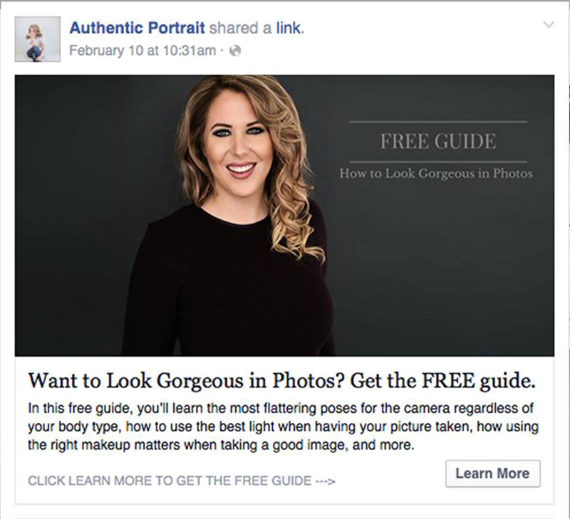 Example of a Facebook ad