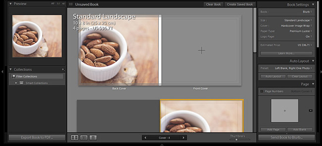 Book module in Lightroom