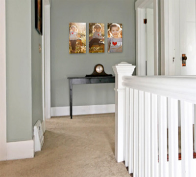 Kids photos in the hallway