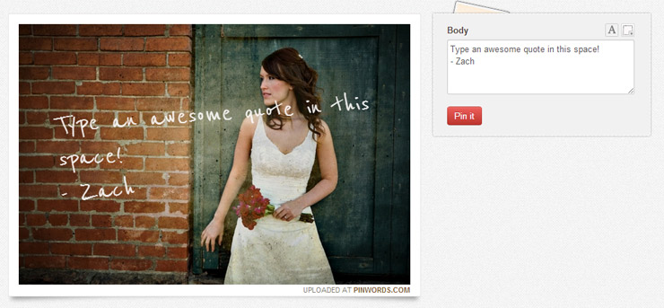 Add a quote to your image as a marketing idea