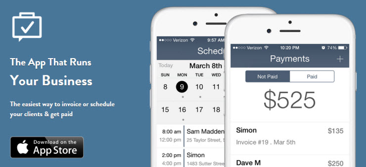 Pocketsuite dashboard for photographers