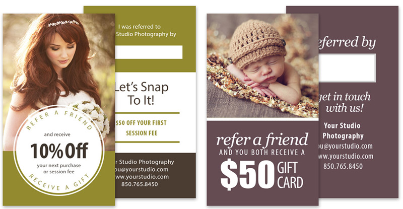 referral card templates for photographers