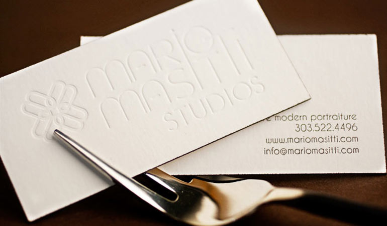 Business card designs for a photography studio