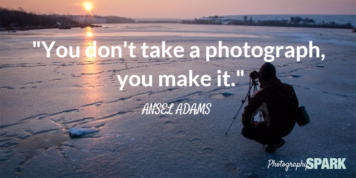 You don't take a photograph, you make it. So true! Click this Pin for many more photo quotes.